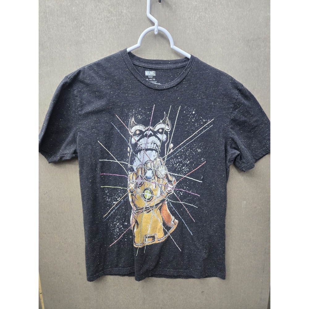 Marvel Thanos Infinity Gauntlet T Shirt XL Black Space‎ Dye Graphic Tee